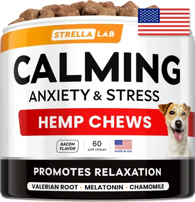 STRELLALAB Calming Chews for Dogs 60ct (BBQ)