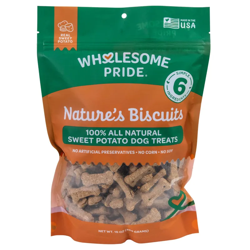 Wholesome Pride Nature's Biscuits Dog Treats Sweet Potato 16oz