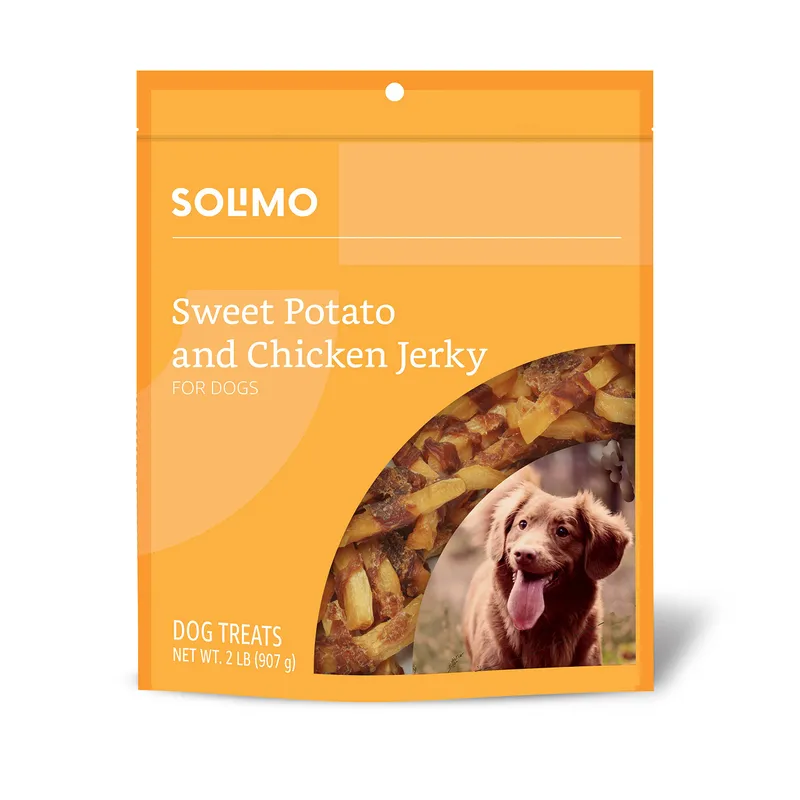 Solimo Sweet Potato & Chicken Jerky Dog Treats, 2 Pound
