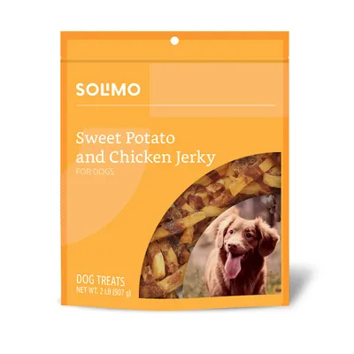 Solimo Sweet Potato & Chicken Jerky Dog Treats, 2 Pound