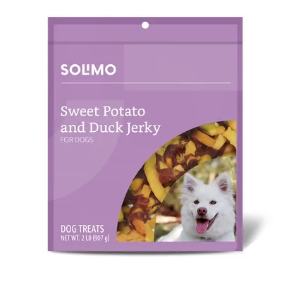 Solimo Sweet Potato & Duck Jerky Dog Treats, 2 Pound