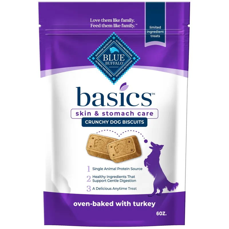 Blue Buffalo Basics Dog Biscuits, Turkey & Potato, 6oz