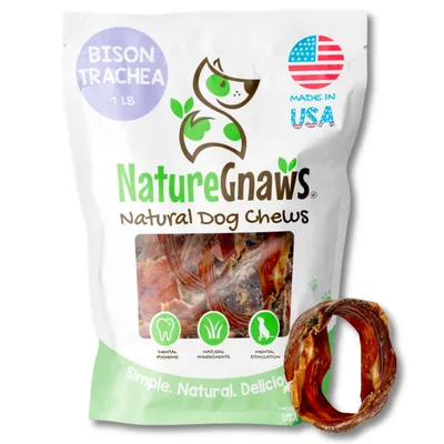Nature Gnaws Bison Trachea Rings 1lb
