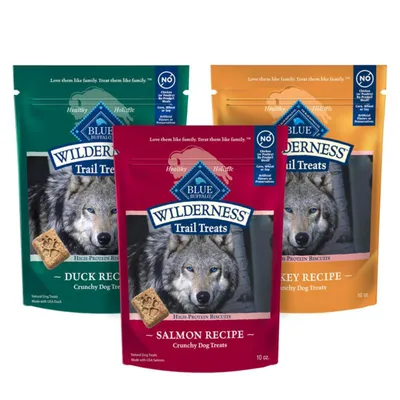 Blue Buffalo Wilderness Dog Treats Variety Pack 10oz (Pack of 3)
