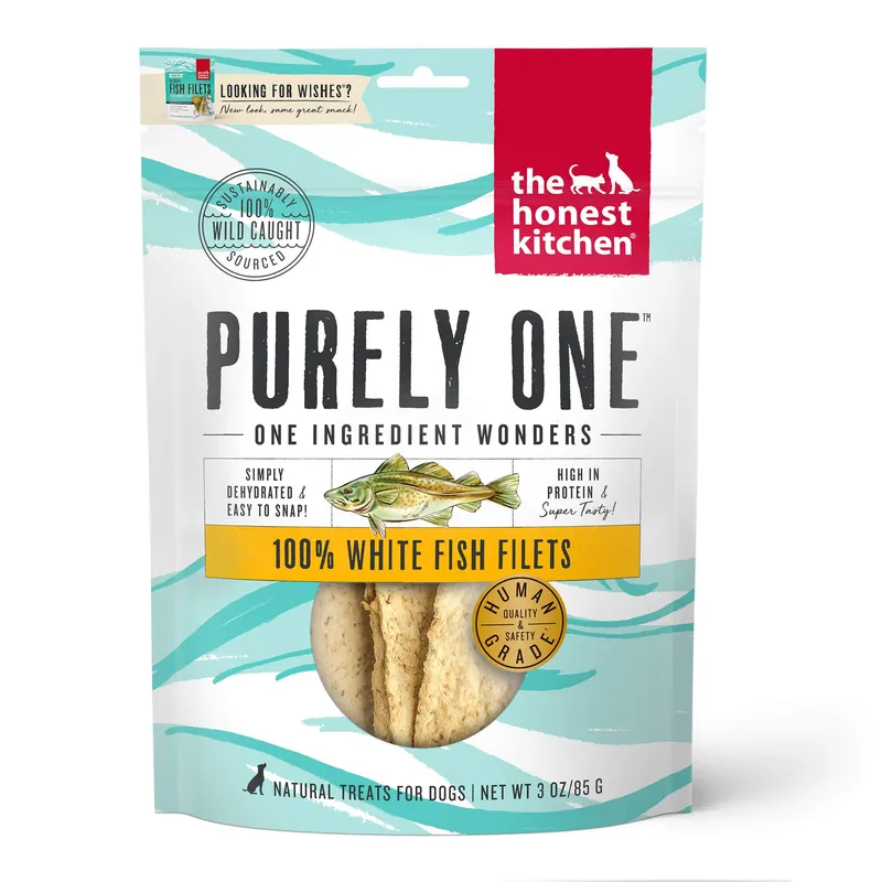 The Honest Kitchen White Fish Filets Dog Treats 3oz