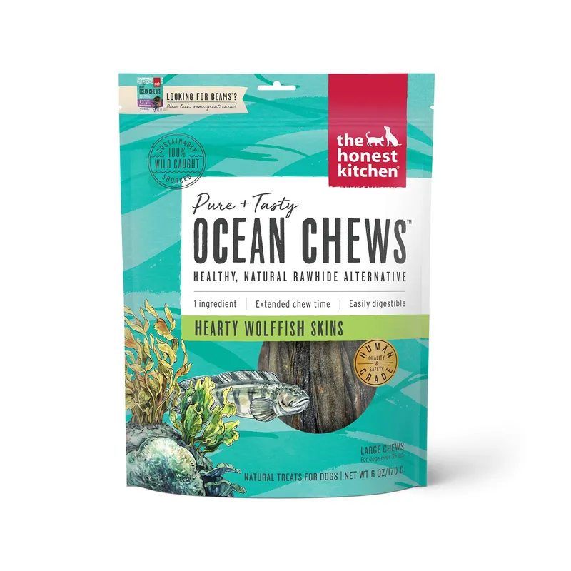 The Honest Kitchen Ocean Chews Wolffish Skins 6oz