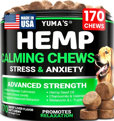 YUMA'S Hemp Calming Chews for Dogs - 170 Treats
