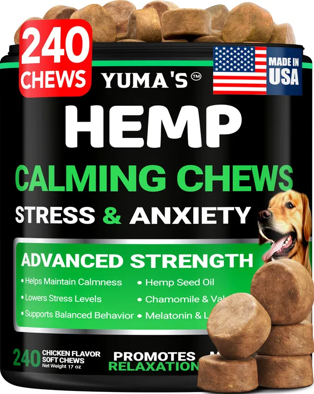 Yuma's Hemp Calming Chews for Dogs 240 Count